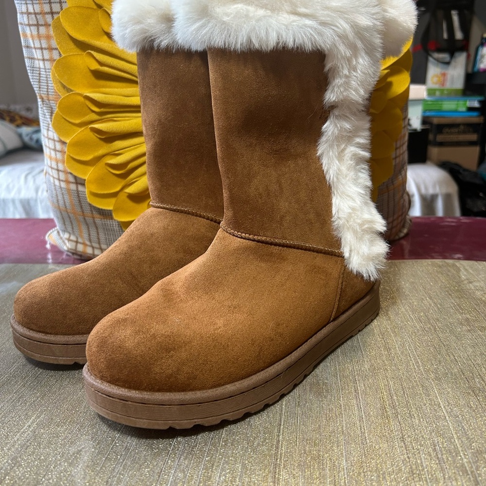 Cozy Brown Faux Fur Lined Boots